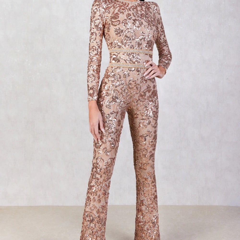 Nadine Merabi BELLA CHAMPAGNE JUMPSUIT